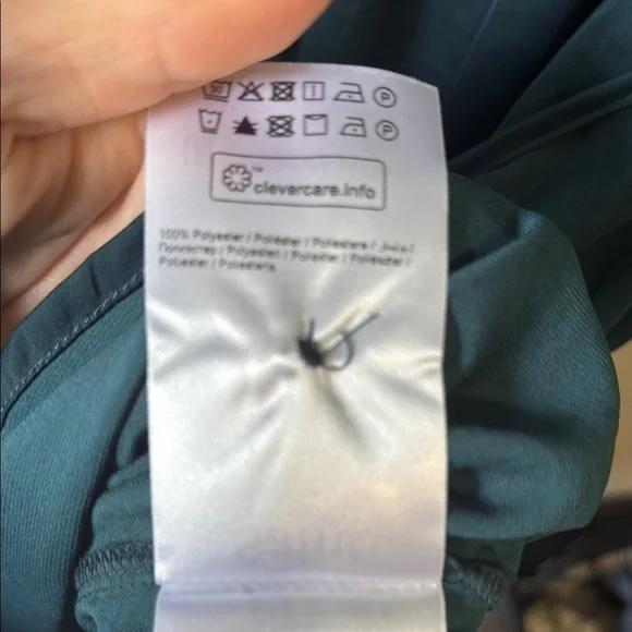 Lg Elegant Teal Dress with peekaboo chest - Picture 4 of 10